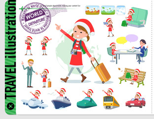 flat type Santa Claus girl_travel