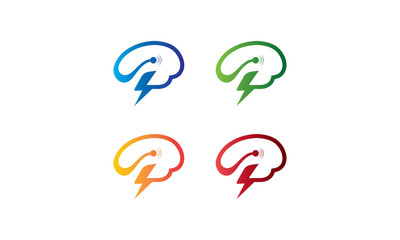 Brain Power  letter B Logo Vector