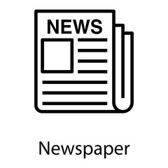  Newspaper Line Vector 