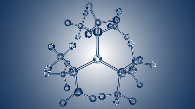 Molecular structure of microcrystalline molecular model diamond Hexagon