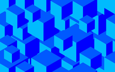 seamless abstract blue background with cubes