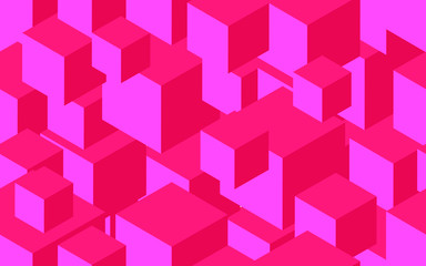 seamless abstract pink background with cubes