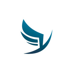 bird color line logo design