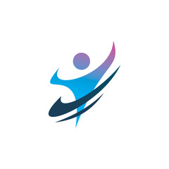 people healthy sport logo design