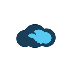cloud color modern logo design
