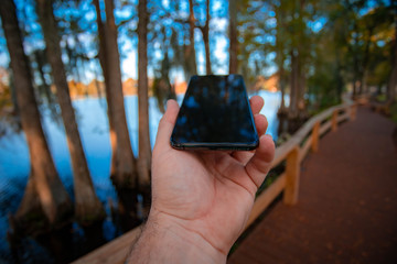 man with phone in hand 