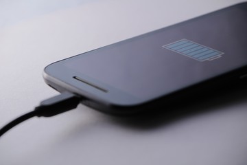 Smartphone charging battery with micro usb cable