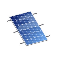 Realistic Solar panel.Solar panel, an alternative source of renewable energy.3d vector illustration and realistic isometric view.	