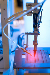 soldering iron tips of automated manufacturing soldering and assembly pcb board