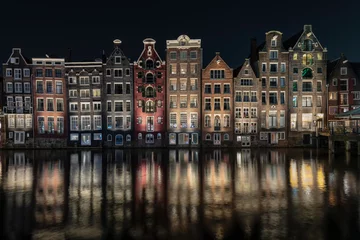 Fotobehang Amsterdam Amsterdam bij Nacht