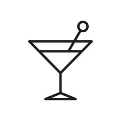 Drink glass icon. Simple linear vector illustration