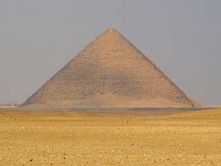 Fototapeta na wymiar View of the Red Pyramid in Dahshur necropolis, Cairo, Egypt