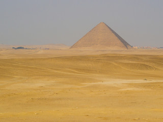 View of the Red Pyramid in Dahshur necropolis, Cairo, Egypt