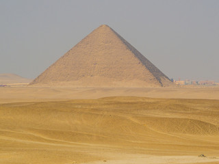 View of the Red Pyramid in Dahshur necropolis, Cairo, Egypt