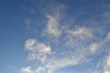 cold winter sky with clouds 