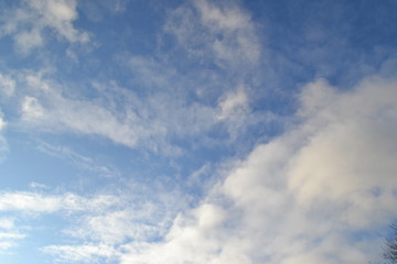 Naklejka na ściany i meble cold winter sky with clouds 