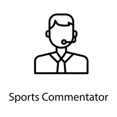  Sports Commentator Vector 
