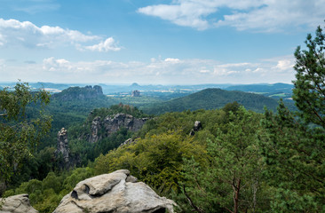 Ausblick vom Carolafelsen im Elbsandsteingebirge