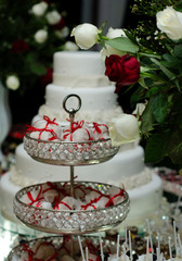 wedding cake with flowers