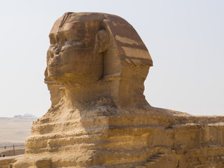 View of the Great Sphinx of Giza. In Cairo, Egypt