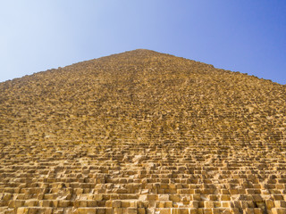 View of the Great Pyramid of Giza. In Cairo, Egypt