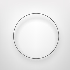 Circle frame on a bright wall vector banner design. Vector template for poster, web, landing, page, cover, ad, greeting, card, promo