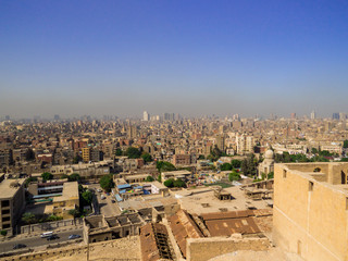 City aerial view from the Citadel in Cairo, Egypt