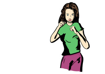 girl and boxing