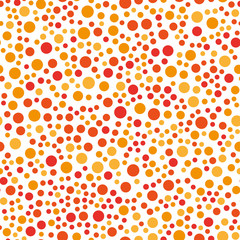 Seamless vector pattern with colorful fun figures on white background.