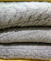 Alpaca Decken und Wollhandtücher als Textur fotografiert