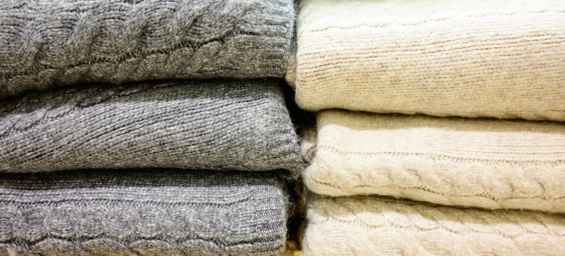 Alpaca Decken und Wollhandt&uuml;cher als Textur fotografiert