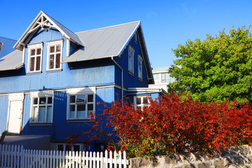 Architectural detail in Reykjavik, the capital and largest city of Iceland.