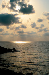 sunset over the sea vertical