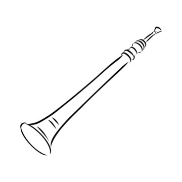 vector illustration of a Indian music wind instrument tube 
