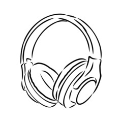 vector illustration of headphones