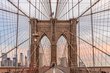 Fototapeta na wymiar stunning views of the Brooklyn Bridge, New York City