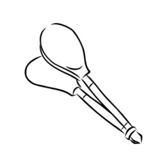 spoons ethnic music instrument sketch 