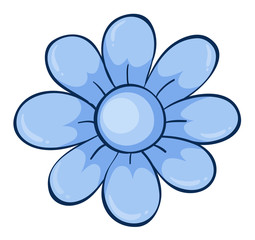 Fototapeta na wymiar Single flower in blue color