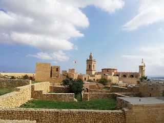 Fototapeta na wymiar The ancient Cittadella of Valletta