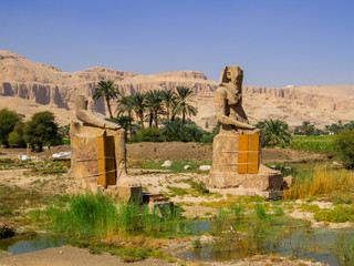Royal Colossi, Mortuary Temple of Amenhotep III, Luxor, Egypt