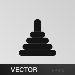 toy pyramid icon. Element of toys for mobile concept and web apps. Icon for website design and development, app development. Premium icon