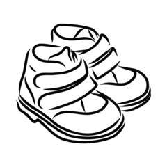 vector illustration of shoes for children 