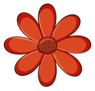 Single flower in red color
