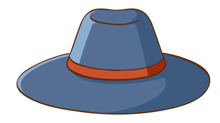 Blue hat on white background