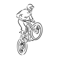 man riding a bicycle, mountain bike, biker 