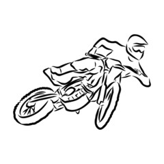 Fototapeta na wymiar vector illustration of a motocross 
