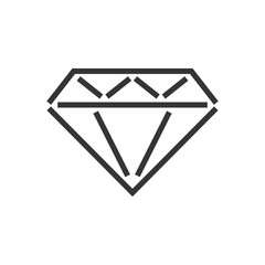 Vector Diamond icon isolated.