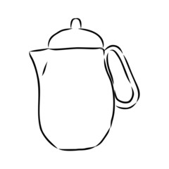 Teapot sketch vector illustration 
