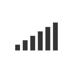 Vector chart growing bar icon.