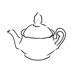 teapot on white background